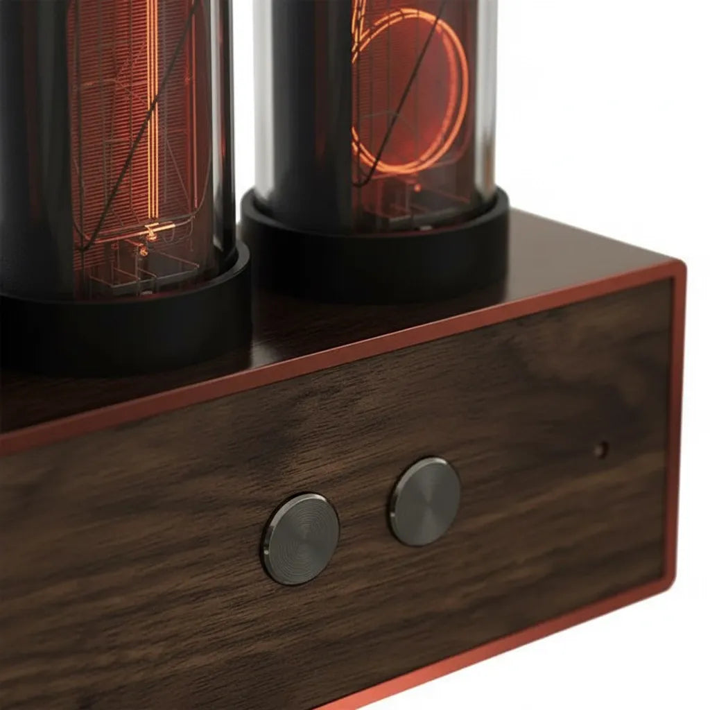 Horloge Nixie Bois Vintage