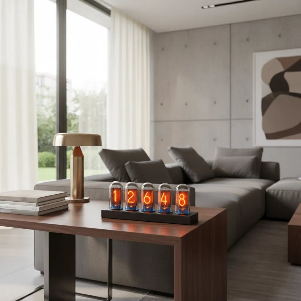 Horloge Nixie LED Futuriste