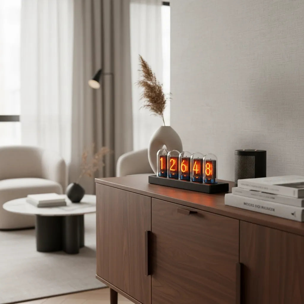 Horloge Nixie LED Futuriste