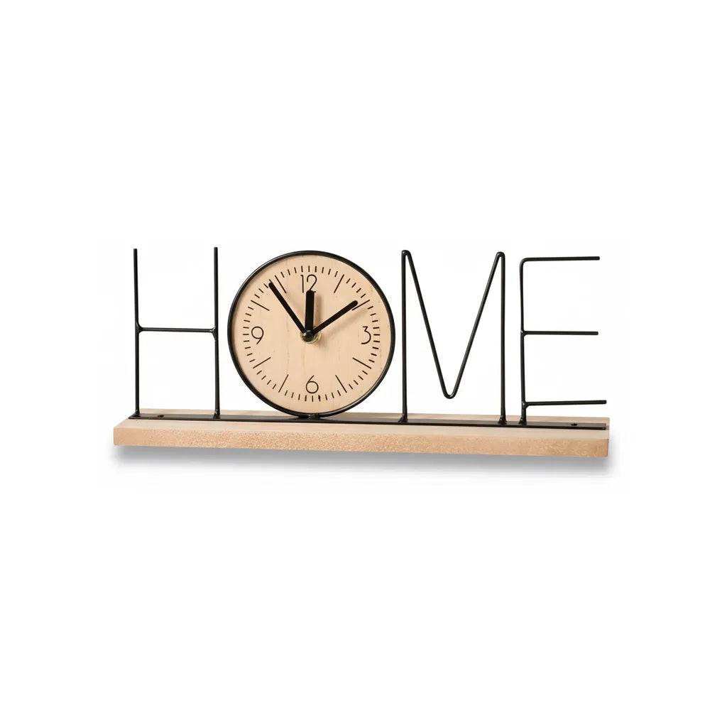 Horloge Table Design Industriel Mot HOME
