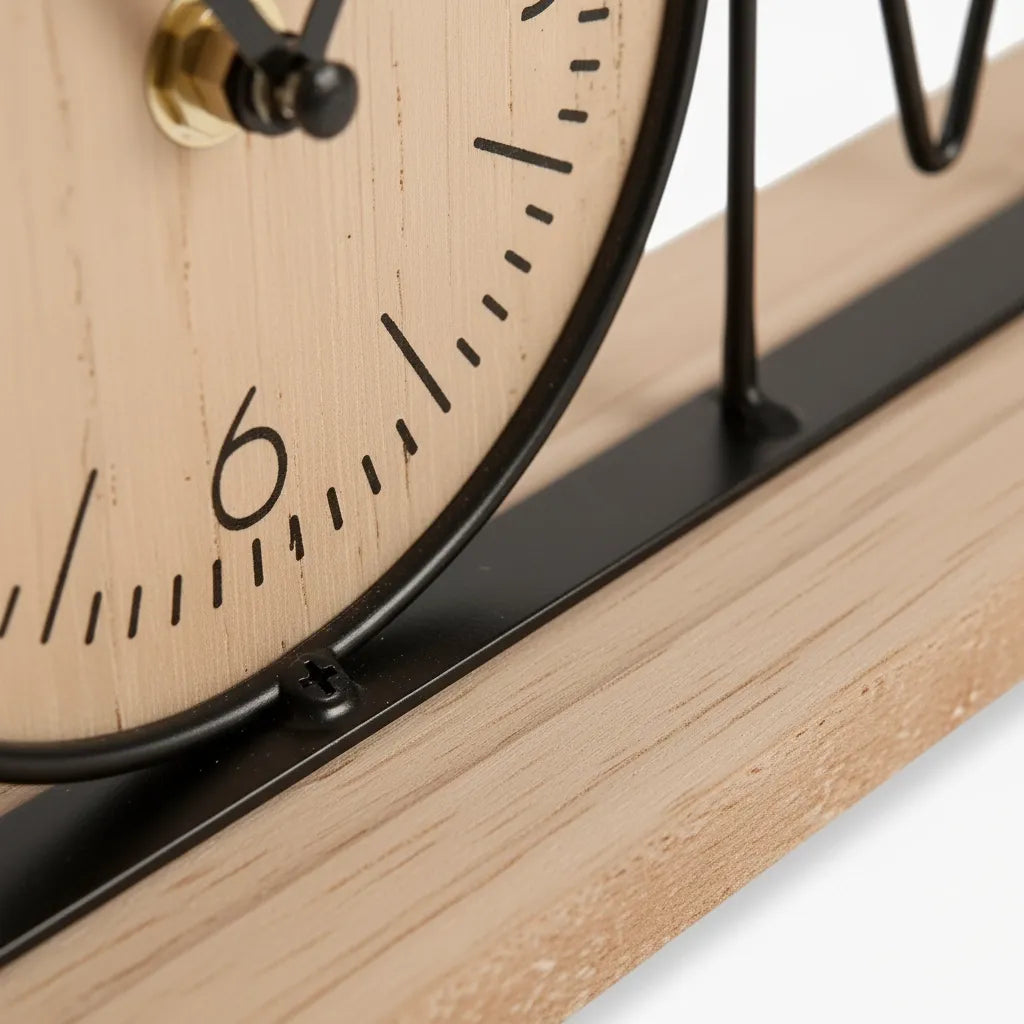 Horloge Table Design Industriel Mot HOME