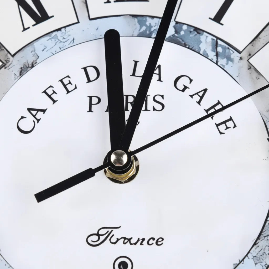 Petite Horloge Murale Vintage Cafe de la Gare
