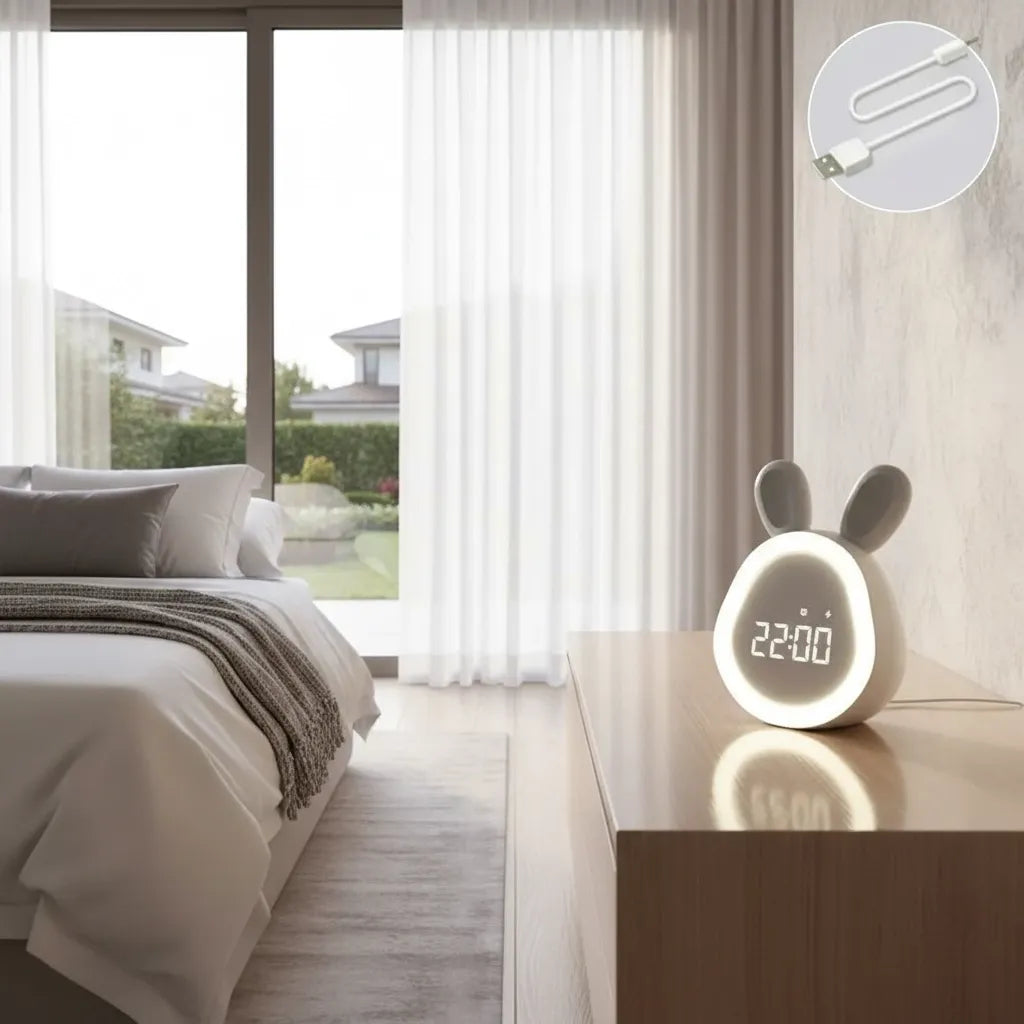 Réveil veilleuse lapin